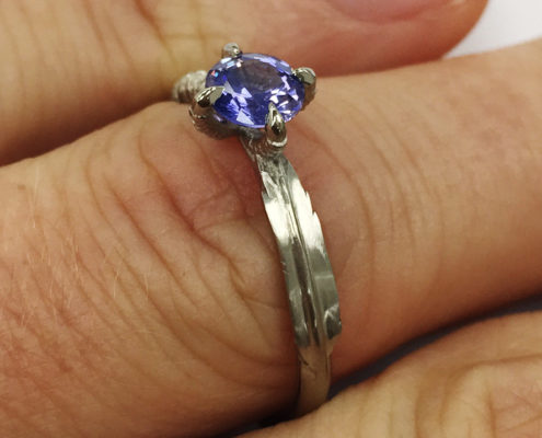 Judith Peterhoff Jewellery - Bespoke handmade engagement ring inspired by an owl