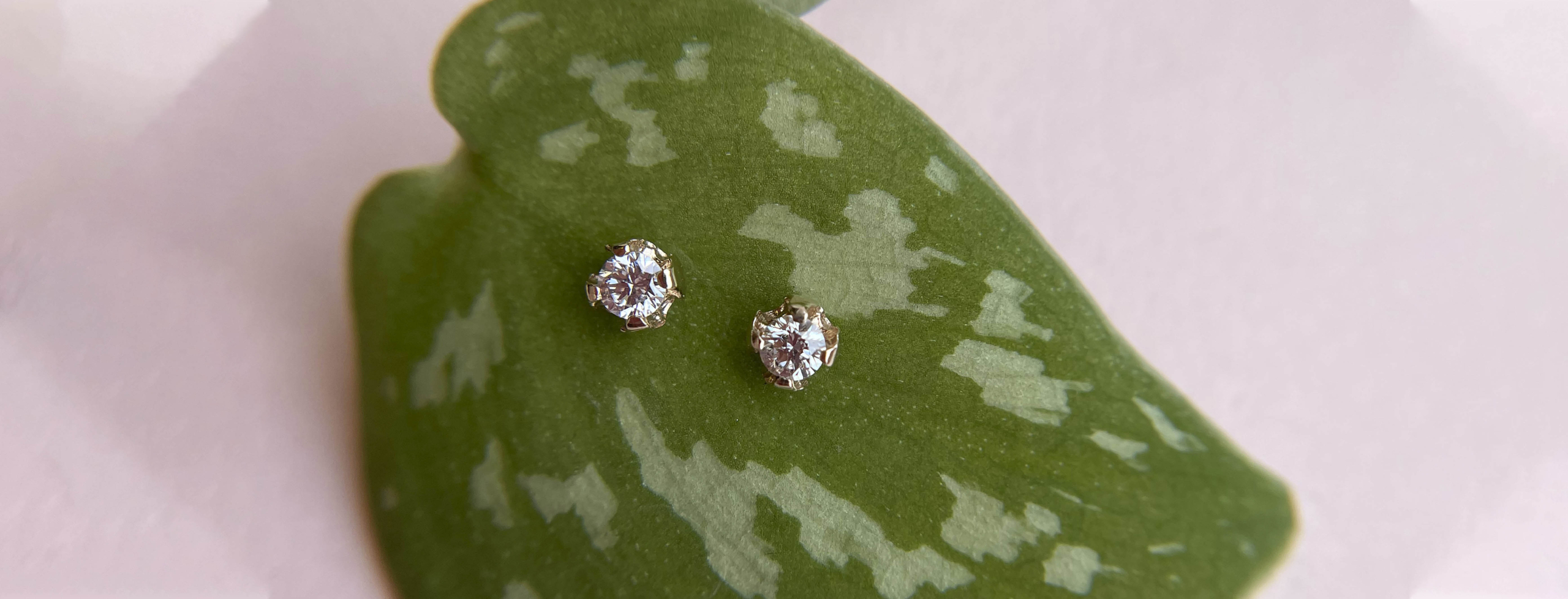 Custom Jewellery - Vitium Studs with 3mm diamonds