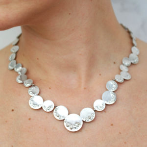 Decorio Large Statement Necklace in Sterling Silver