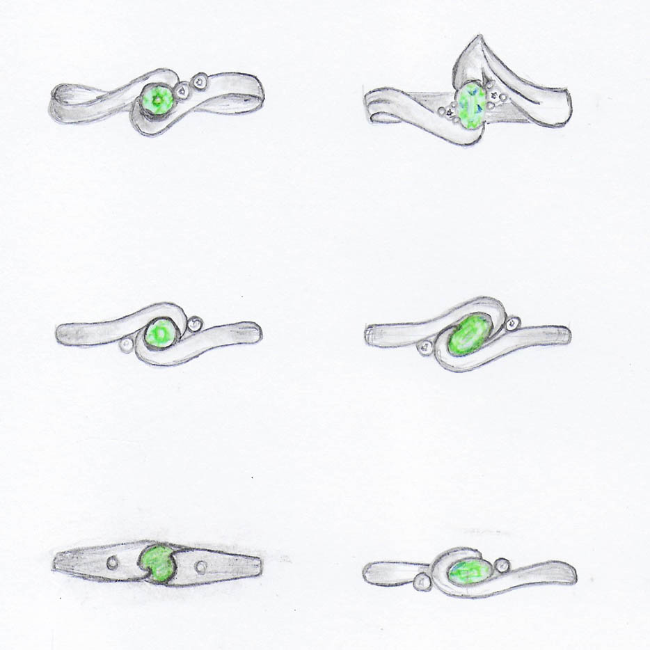 Wave Ring Drawings