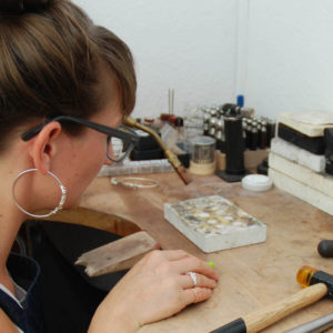 annealing silver in the workshop