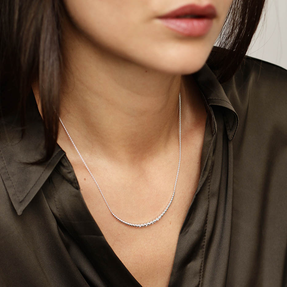 Large sales crescent necklace