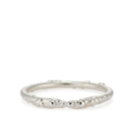 Orno slim and delicate textured stacking ring