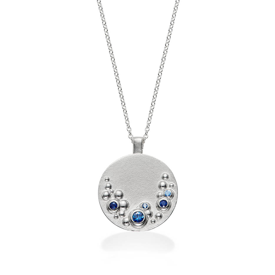 Decorio Large Circle Pendant with Gemstones Judith Peterhoff