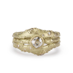 Gold Statement Ring with textured details. Delicate Jewellery for the modern woman.