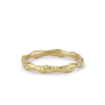Orno slim wave wedding band in 18ct yellow gold