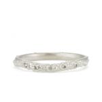 Orno 5 diamond contour fitted wedding band