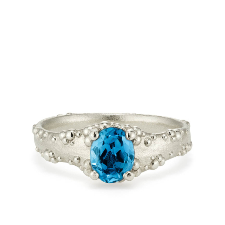 Orno ehtical blue sapphire engagement ring
