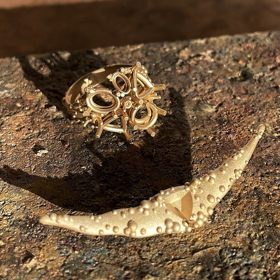 Bespoke heirloom jewellery redesign, cast pieces of my customer's own gold