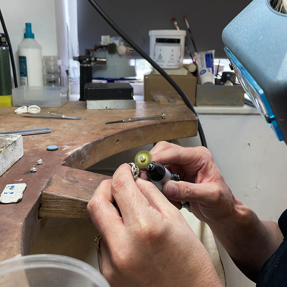Cleaning up casting from repurposed old jewellery