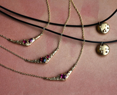 Orno Bespoke Pendants - Joanna_05 Bespoke Orno pendant set with heirloom rubies